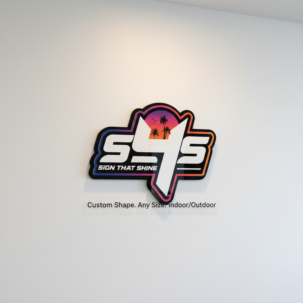 Two-Layer Multicolor Acrylic Sign — 6mm Base + 3mm Raised Layer