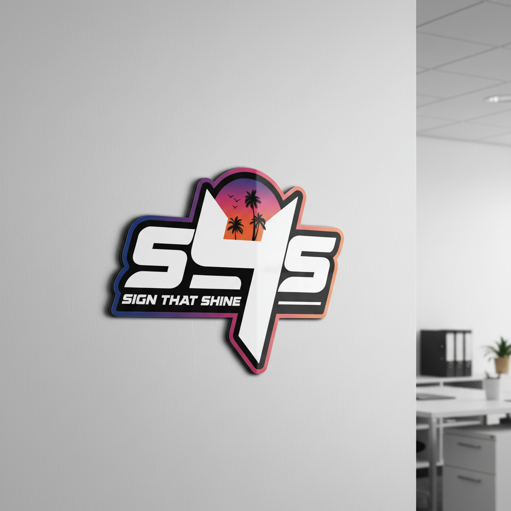 Economy Printed Acrylic Sign — Clear 6mm, Custom Shape